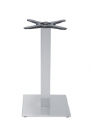 Base con struttura in acciaio inox satinato cm 40x40x72h con piedini regolabili - Per piano quadrato