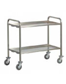 Carrello 2 vasche acciaio inox trasporto pesante Kg300