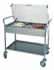 CARRELLO IN ACCIAIO AISI 304, DUE PIANI REFRIGERABILE CON PIASTRE EUTETTICHE GN 1/4 - CM 108x57x104 h