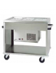 Carrello espositore refrigerato +2° +10°C in acciaio inox - 3 x GN1/1 - cm 124x72x94h