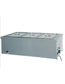 Tavola calda da banco bagnomaria, in acciaio inox AISI 304 - capacità 2x 1/1 GN - cm 78x60x32h