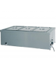 Tavola calda da banco inox bagnomaria - capacità 3x 1/1 GN - cm 110x60x32h