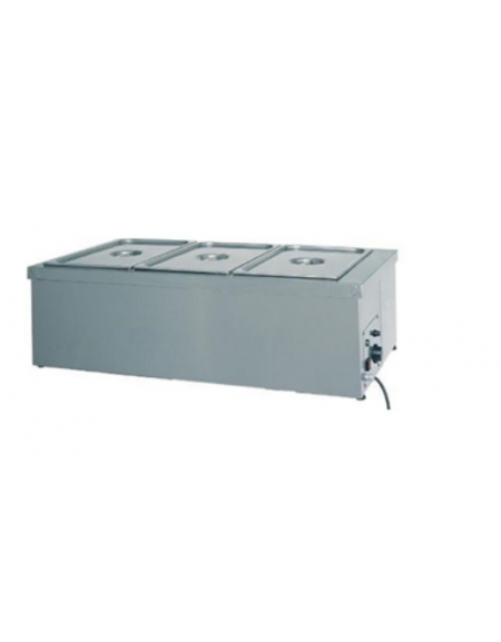 Tavola calda da banco inox con resistenza a secco - capacità 1x 1/1 GN cm 49x60x32h Tavola calda da banco inox con resistenza a secco - capacità 1x 1/1 GN cm 49x60x32h