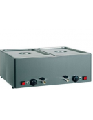 Tavola calda da banco inox bagnomaria - capacità 3x 1/1 GN cm 99x54x22h