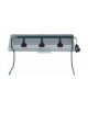 Telaio con 3 lampade a raggi infrarossi - Dimensioni cm 127x55x70h