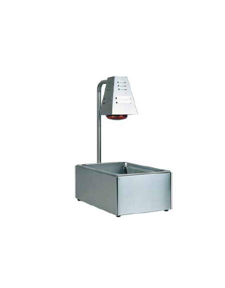 Contenitore GN per condimento o mantenimento fritti con una lampada ad infrarossi cm 60x33x68h