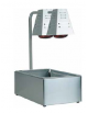 Contenitore GN per condimento o mantenimento fritti con 2 lampade ad infrarossi cm 60x33x68h