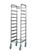 Carrello portavassoi in acciaio inox - portata 10 vassoi GN - cm 45x62x175h