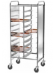 Carrello portavassoi rinforzato inox - pannelli laterali inox - 20 vassoi GN - cm 81x62x174h