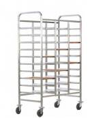 Carrello portavassoi rinforzato inox-30 vassoi GN cm 110x62x175h