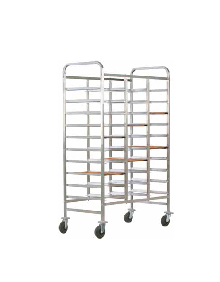 Carrello portavassoi rinforzato inox-30 vassoi GN cm 110x62x175h