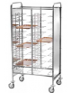 Carrello portavassoi universale inox con pareti laterali inox - 20 vassoi - cm 95x62x175h