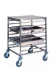 Carrello portateglie inox - Portata  8 teglie GN 2/1 oppure 16 GN 1/1 - cm 64,5x62x94h