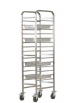 Carrello portateglie in acciaio inox rinforzato - Portata 14 teglie GN 1/1 - cm 45,5x62x177h