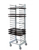 Carrello portateglie in acciaio inox universale - portata 20 teglie - cm 50x51x177h