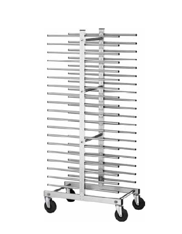 Carrello portateglie in acciaio inox universale - portata 40 teglie cm 51x80x177 h