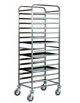 Carrello portateglie in acciaio inox - portata 14  teglie 60x40 - cm 52x72x182h
