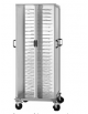 Carrello portapiatti armadiato portata 88 piatti diametro 25/31 - cm 75x78x183h - GRIGLIE VERNICIATE