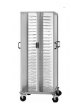 Carrello portapiatti armadiato portata 88 piatti diametro 25/31 con griglie cromate - cm 75x78x183h