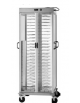 Carrello portapiatti armadiato riscaldato portata 88 piatti 18/23 con griglie cromate - cm 75x78x177h