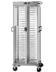 Carrello portapiatti armadiato riscaldato portata 88 piatti 25/31 con griglie cromate - cm 75x78x177h