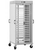 Carrello portapiatti armadiato riscaldato con 10 griglie verniciate GN 2/1 - cm 75x78x177 h