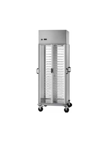 CARRELLO PORTAPIATTI REFRIGERATO PORTATA 88 PIATTI - DIAMETRO CM 18/23 - CM 75x78x203h