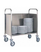Carrello portapiatti in acciaio inox, capacità circa 200 piatti vuoti cm 91x57x101h