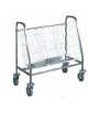 Carrello portapiatti, portata circa 100 piatti vuoti. Telaio inox - cesti in filo asportabili - cm 88x50x92h
