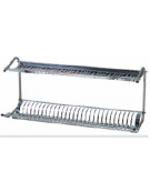 Scolapiatti e bicchieri in acciaio inox 18/8 CM 80x26x37h