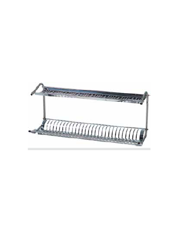 Scolapiatti e bicchieri in acciaio inox 18/8 CM 80x26x37h