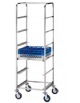 Carrello portacestelli in acciaio inox, per cestelli cm 50X50 per lavastoviglie - cm 65x65x170h
