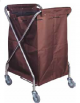 CARRELLO PORTABIANCHERIA PIEGHEVOLE - Sacco in tela - Ruote piroettanti - cm 62x64x100h