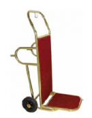 Carrello portavaligie in acciaio ottonato cm 56x83x123h