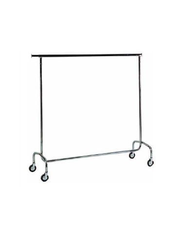 Carrello portabiti. Struttura in acciaio cromato. ate allungabili. ruote piroettanti cm 210x53x152h