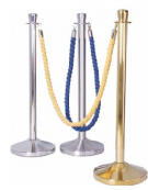 Asta delimita corsie per cordoni a treccia - Colore Dorato - altezza cm 90