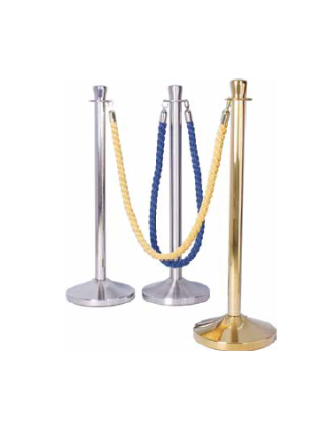 Asta delimita corsie per cordoni a treccia - Colore Dorato - altezza cm 90