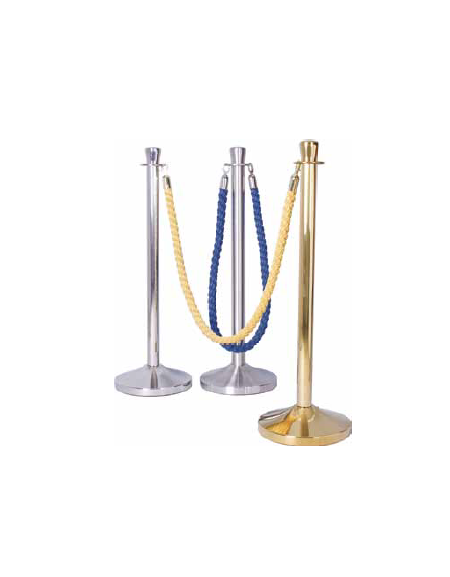 Asta delimita corsie per cordoni a treccia - Colore Dorato - altezza cm 90