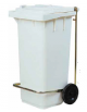 Pattumiera per raccolta differenziata - BIANCO - Contenitore in polietilene - Litri 120 - Ruote cm 20 - cm 55x48x93h