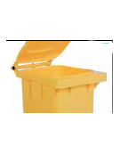 Pattumiera per raccolta differenziata. Contenitore in polietilene. Litri 120. Ruote cm 20 cm 55x48x93h