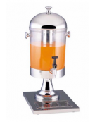 Distributore di bevande per colazione in acciaio inox, contenitore trasparente - capacità contenitore 8 Lt - cm 27x22x58h