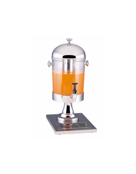 Distributore di bevande per colazione in acciaio inox, contenitore trasparente - capacità contenitore 8 Lt - cm 27x22x58h