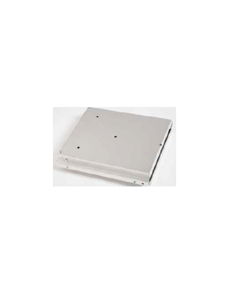 Piastra di fissaggio per box rigido portapizze per il fissaggio al portapacchi di un ciclomotore. cm 35x37x6,5h