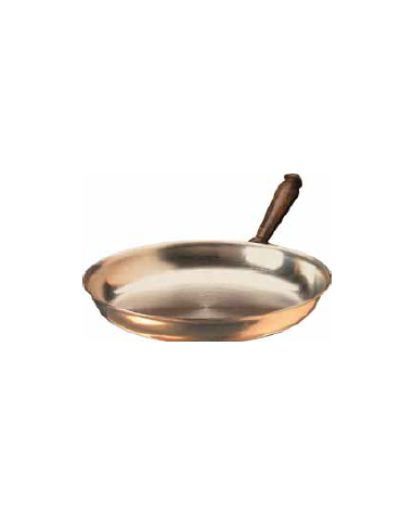 Padella flambè realizzata in inox-cuprum, manico in legno - diametro 26 cm