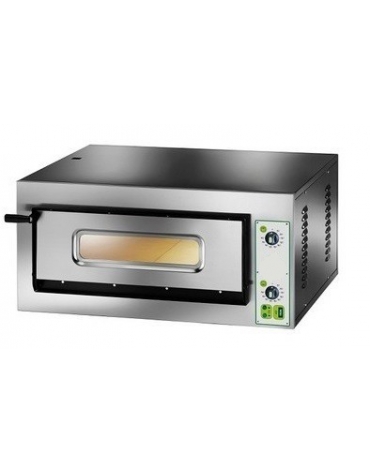 Forno pizza elettrico professionale 1 Camera da 4 Pizze Ø 35 cm - Dimensioni interne cm 72x72x14h - Monofase o Trifase