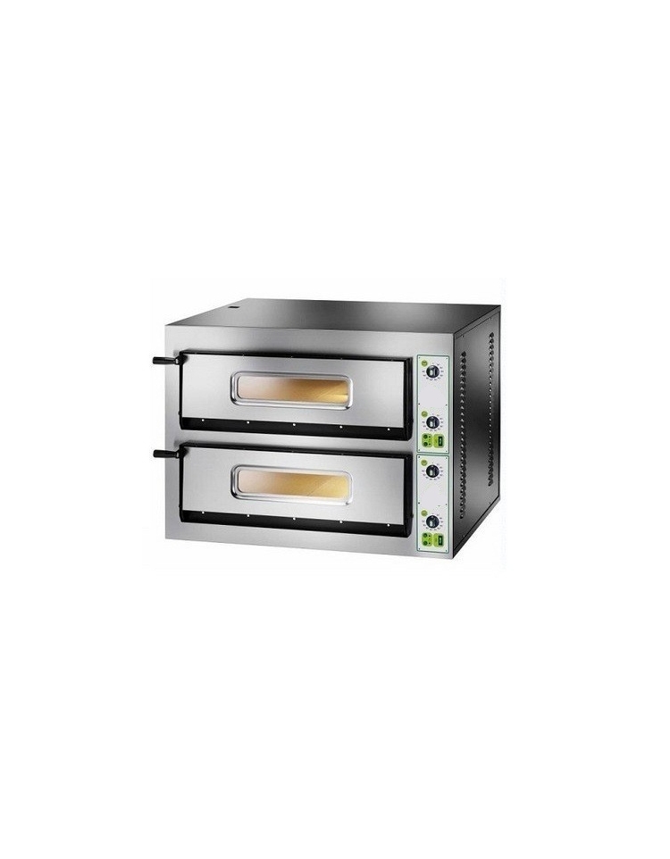 Forno pizza elettrico professionale 2 Camere da 4+4 Pizze - Dimensioni  interne cm 72x78x14h - Camere di cottura - Forni per pizz