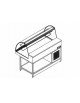 Vetrina fredda ventilata vetri curvi da cm. 150
