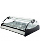 Vetrina bagnomaria con 3 contenitori Gn 1/1 - apertura self service - illuminazione al led mm 1020 x 670 x 300 mm