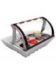 Espositore refrigerato VENTILATO da appoggio o da incasso - 8 contenitori GN/1X6 - Cm 78,5x67,5x30/52,5h