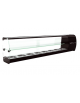Vetrina refrigerazione statica - 1° piano 8 contenitori- 2° piano neutro a profondità ridotta - mm 1710x240x390h